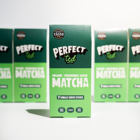 PerfectTed Matcha Packaging showcasing packaging bottom and lid